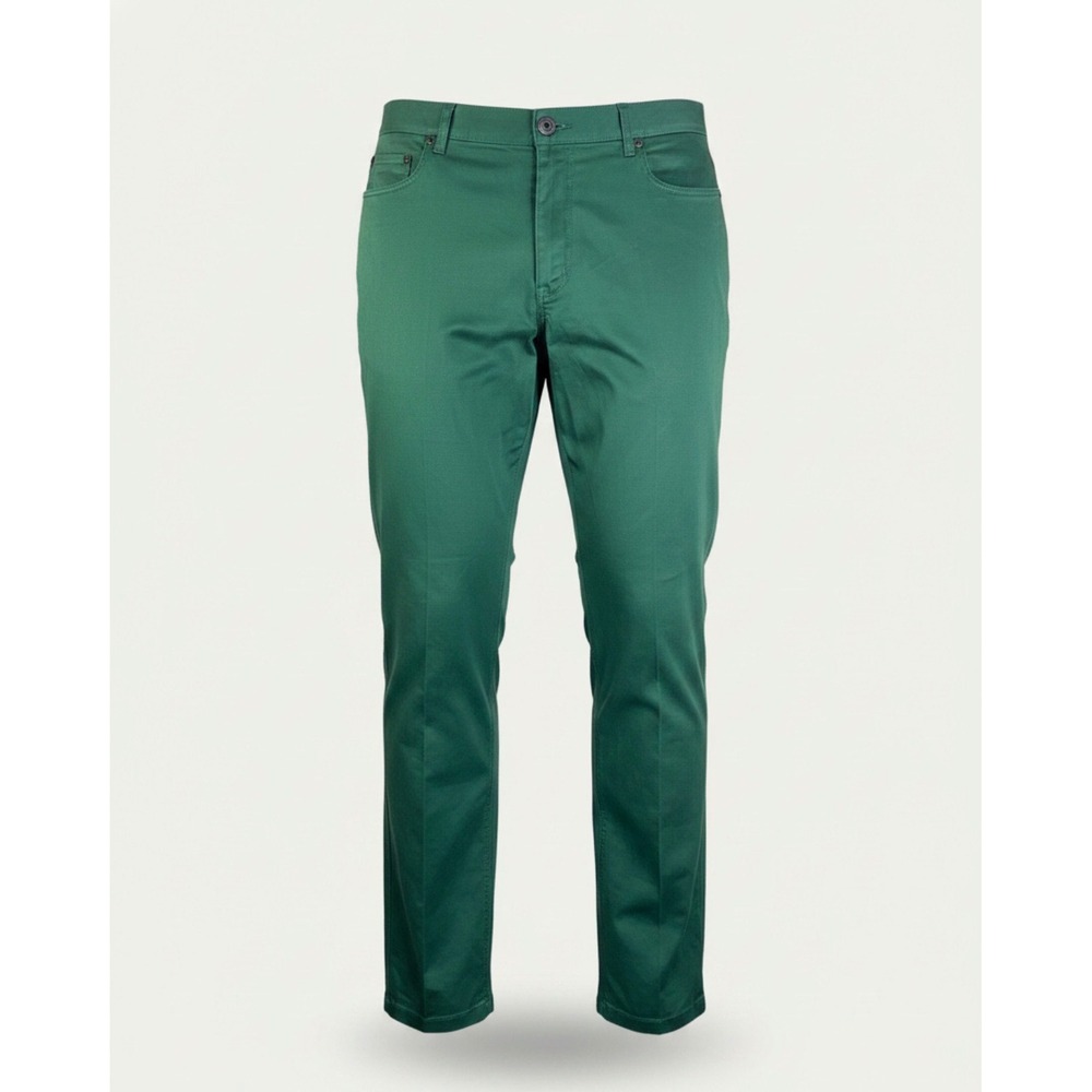 Prestige Original Mens Green Stretch Cotton 5-Pocket Chino Pants Size 38 COP-900